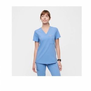 Figs- XS Catarina Ceil Blue scrub top- barely worn
